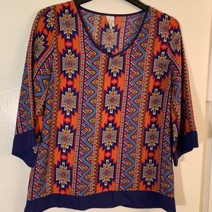 Pink Owl multicolor blouse size S‎